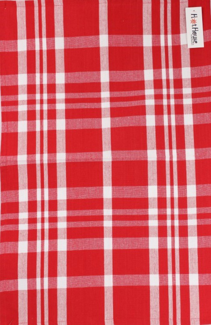 Tea towel 'Newport check' red Code: T/T- NEW/CHK/RED image 0
